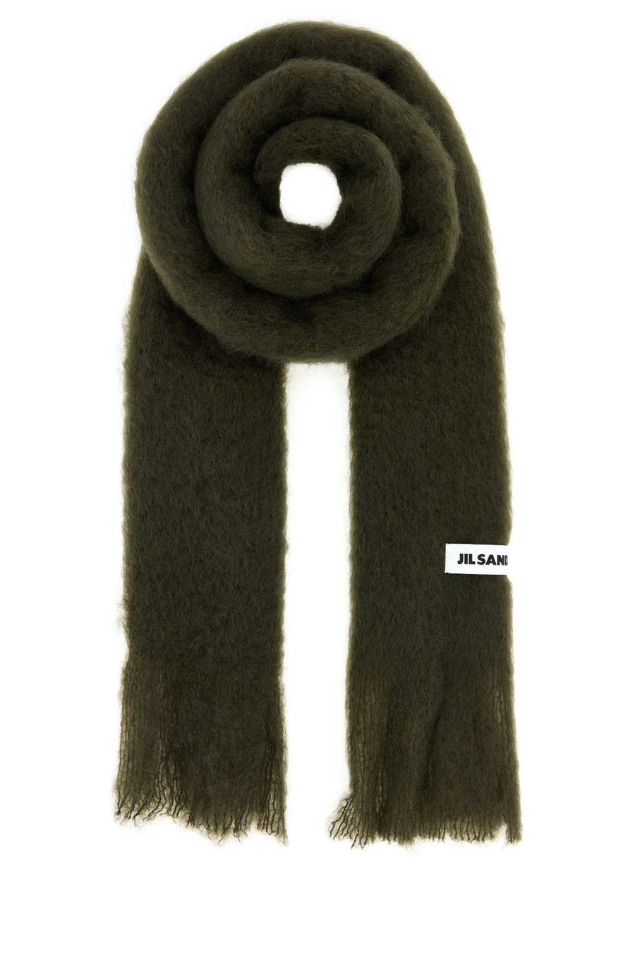 Jil Sander Scarf 73% Mohair 24% Wool 3% Nylon scarf in green