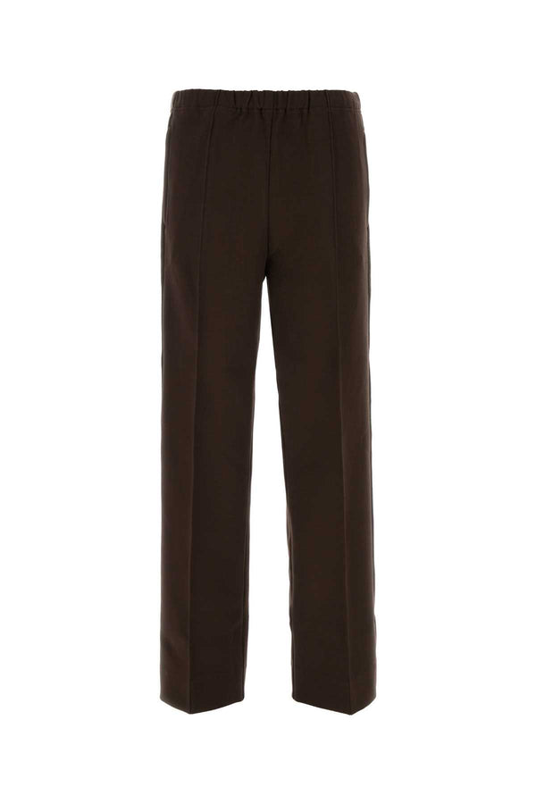 Miu Miu 85% Viscose trousers in brown
