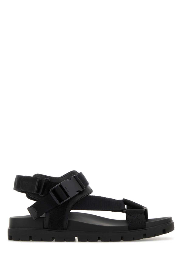 Prada Exterior: 100% Suede sandal in black