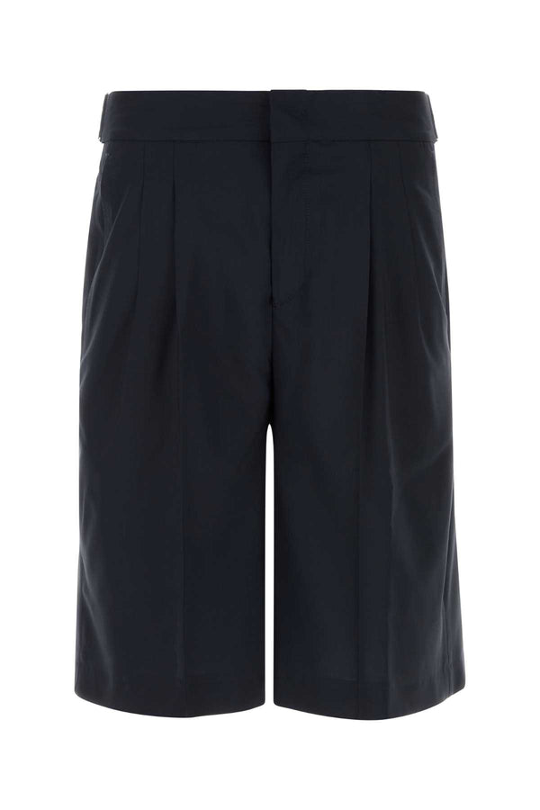 Pt Torino 100% Virgin wool bermuda shorts in navy