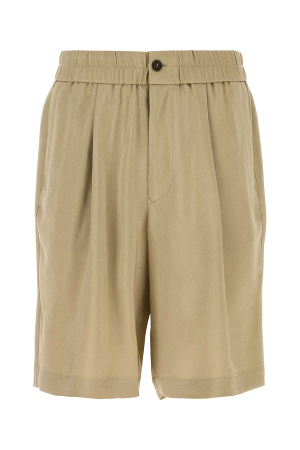 Giorgio Armani Twill 100% Viscose bermuda shorts in beige