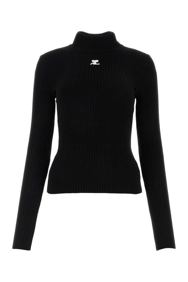 Courreges Knit 70% Viscose 30% Polyester sweater in black