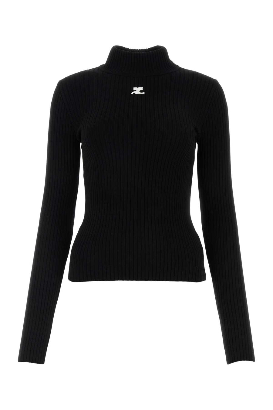 Courreges Knit 70% Viscose 30% Polyester sweater in black