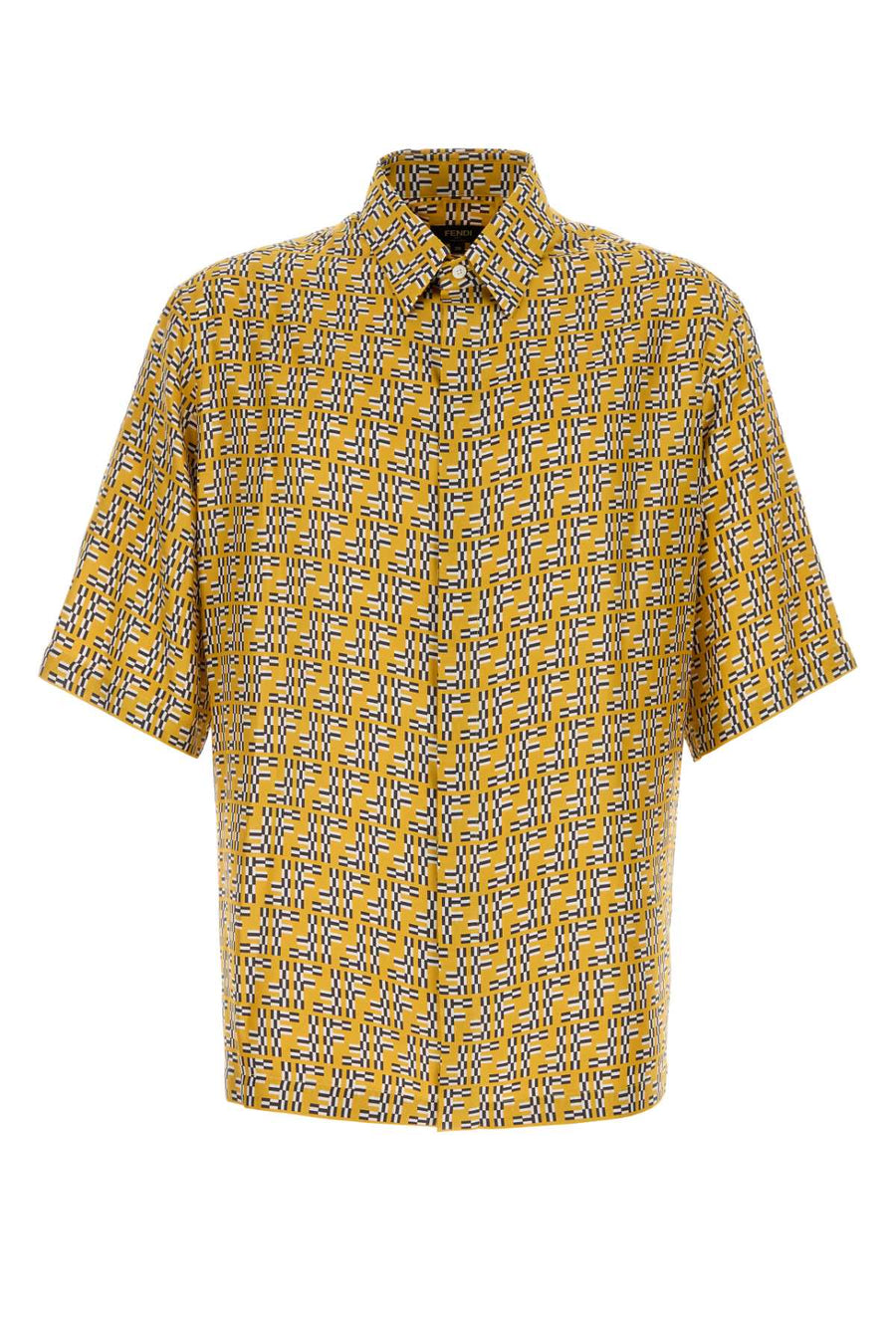 Fendi 100% Silk shirt in yellow