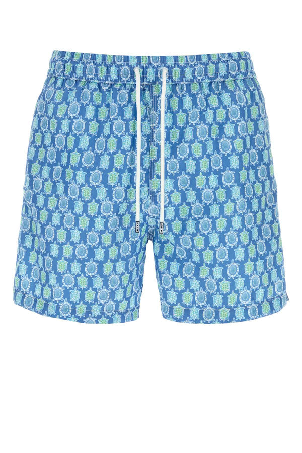 Fedeli Exterior: 100% Polyester; Lining: 100% Fabric swimming shorts in blue