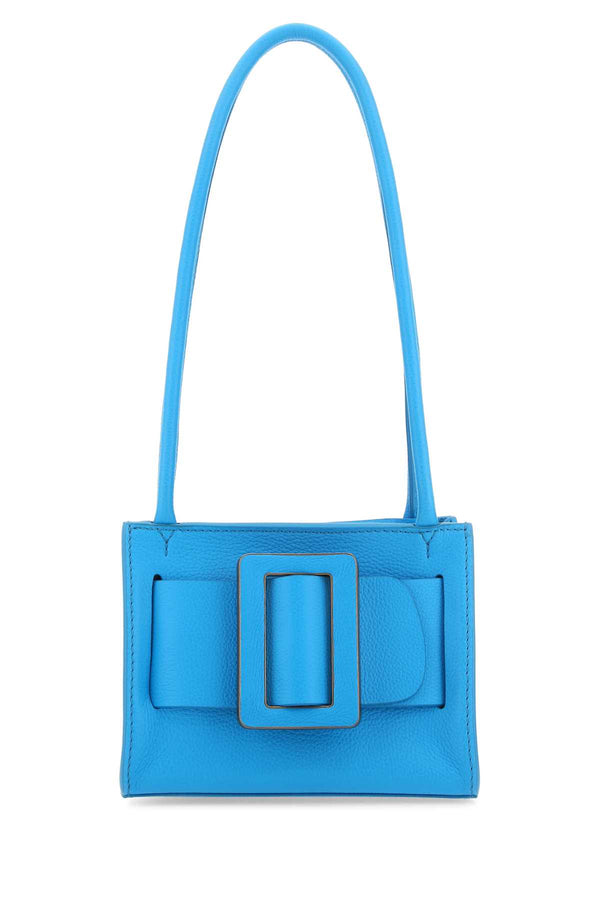 Boyy Exterior: 100% Calf shoulder bag in blue