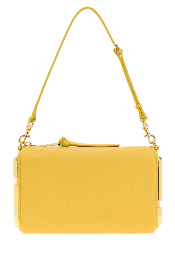 Marc Jacobs Snapshot Exterior: 100% Leather; Lining: 100% Fabric; Finishing: Golden metal shoulder bag in yellow