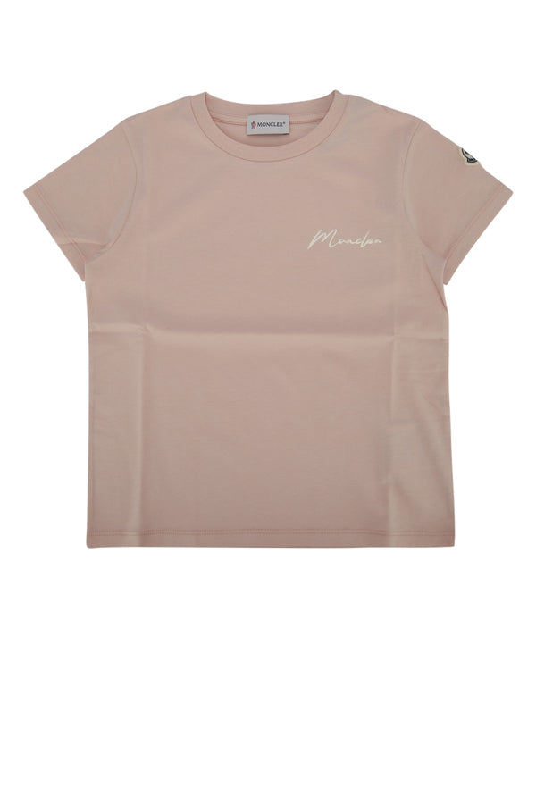 Moncler Jr Kids Cotton t-shirt in beige