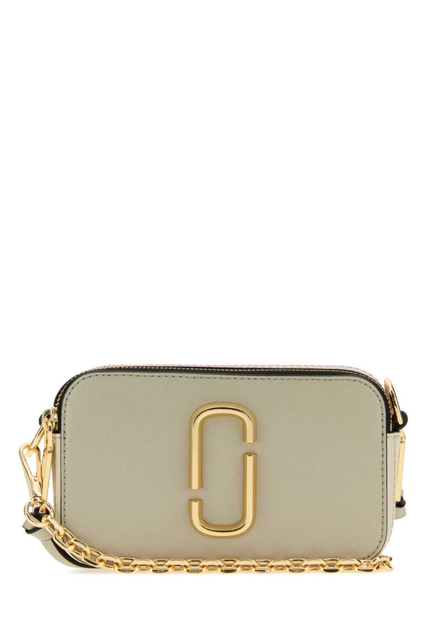 Marc Jacobs Snapshot Exterior: 100% Leather; Lining: 100% Fabric crossbody bag in beige