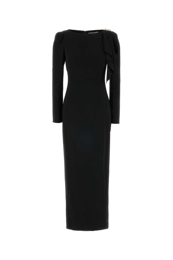 Alessandra Rich Evening Exterior: 64% Viscose 33% Acetate 3% Elastane; Lining: 95% Cupro 5% Elastane dress in black