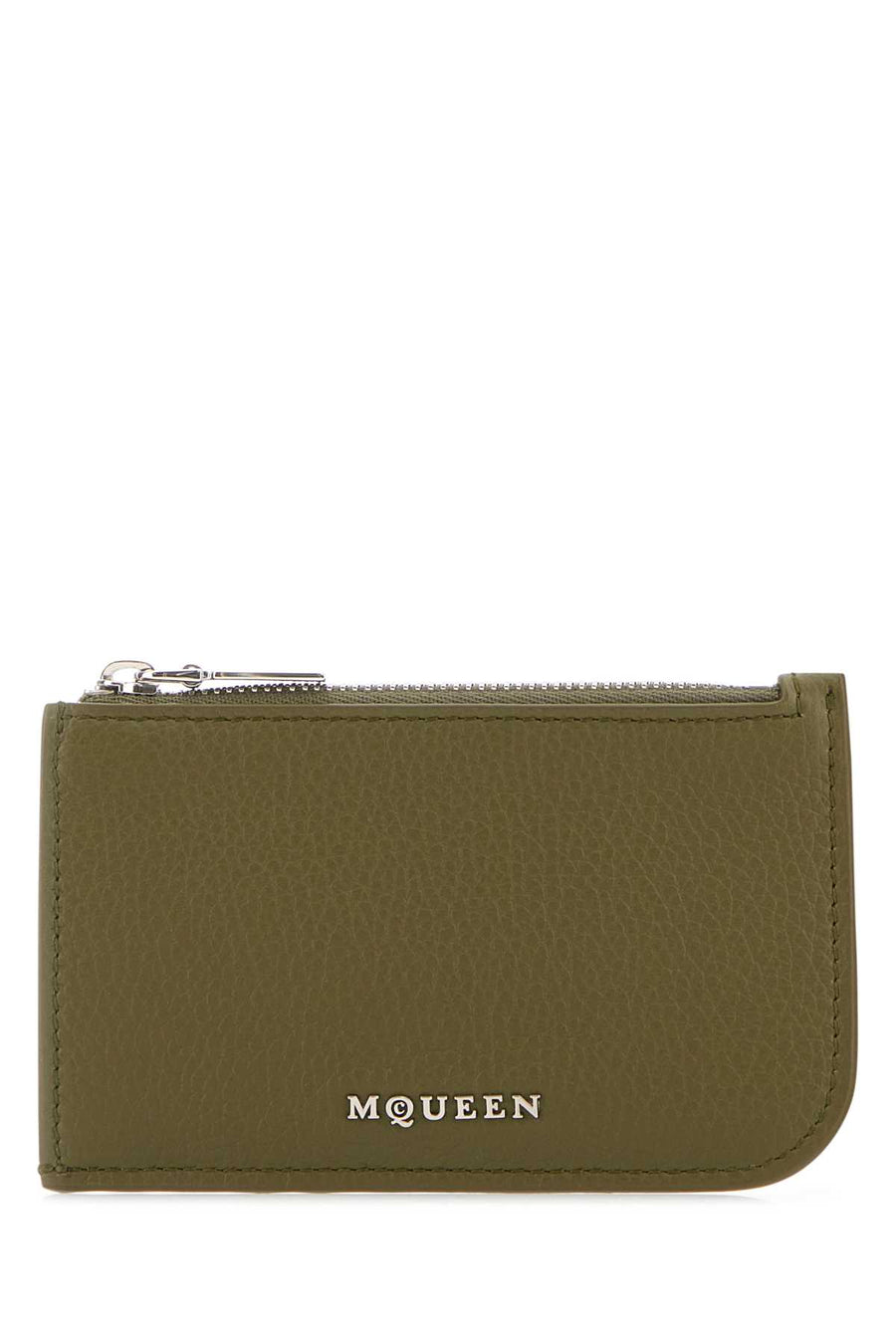 Alexander McQueen Card Exterior: 100% Leather card case in green