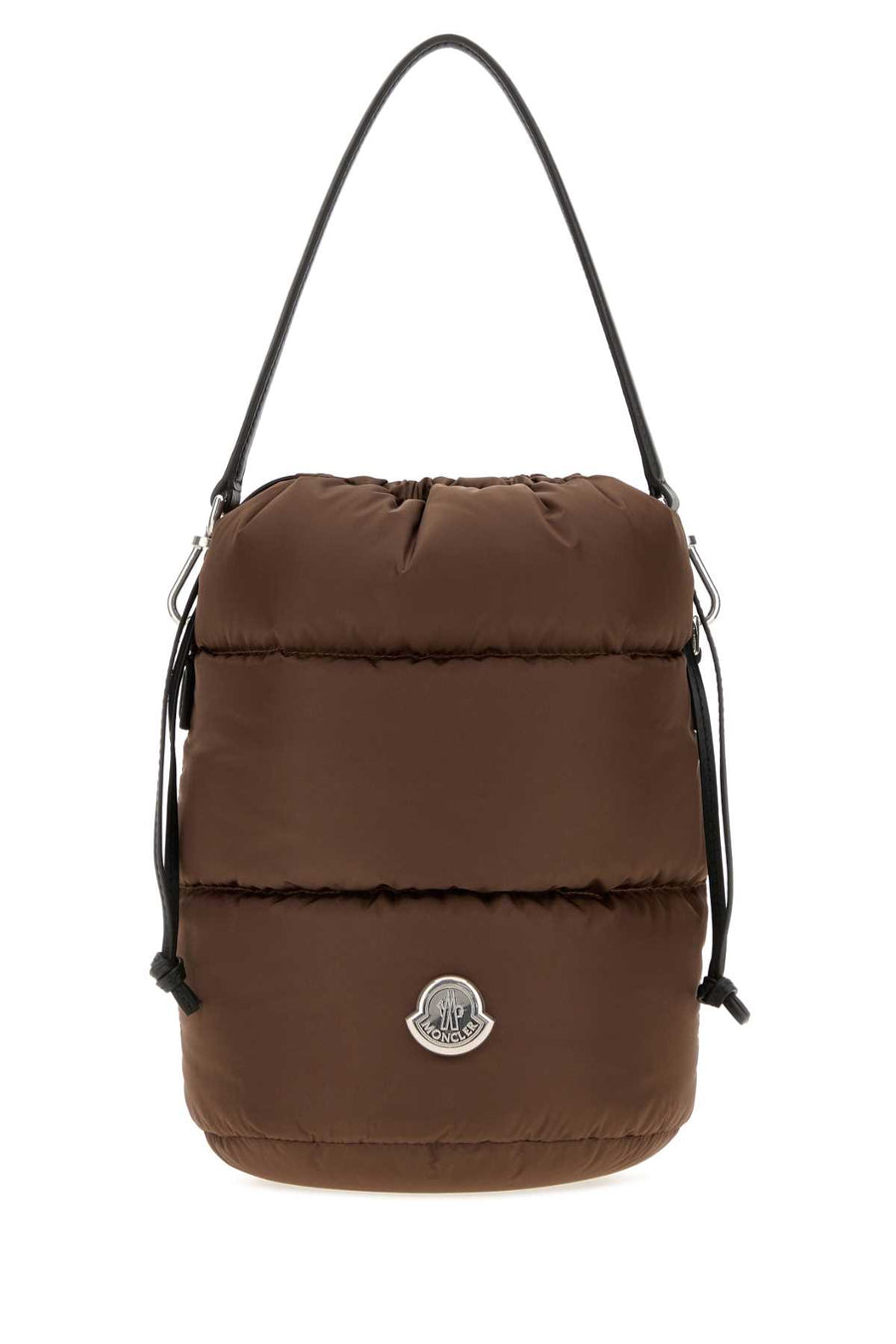 Moncler Bucket Exterior: 100% Nylon bucket bag in brown