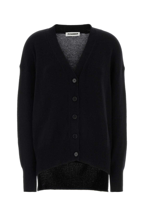 Jil Sander 100% Cashmere cardigan in black
