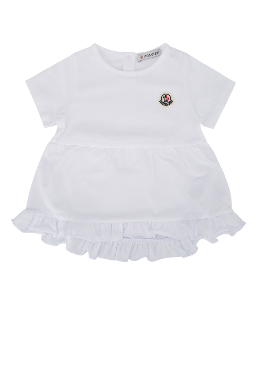 Moncler Jr Ensemble Cotton clothing ensemble in white