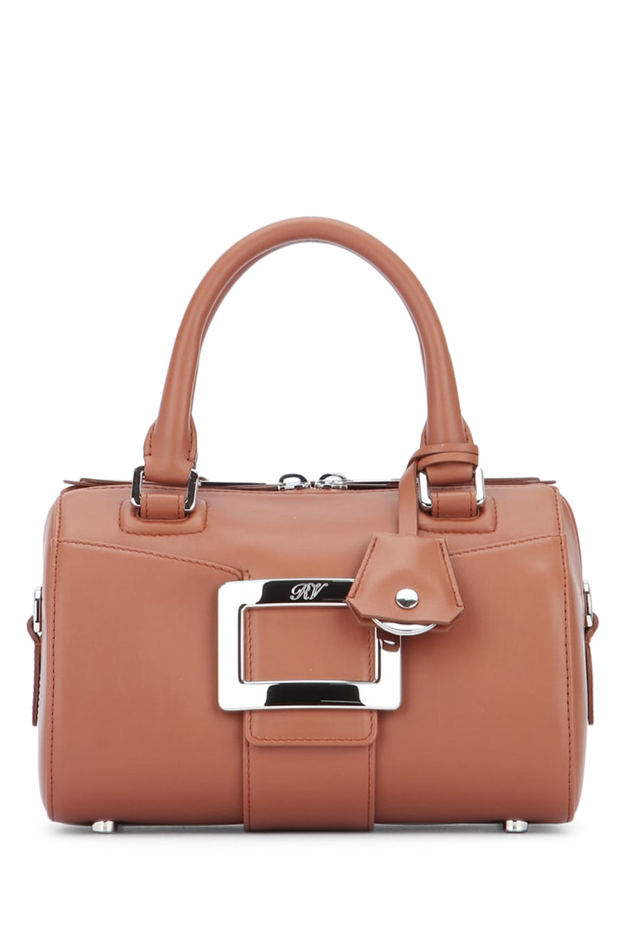 Roger Vivier Vivier Leather top handle bag in brown