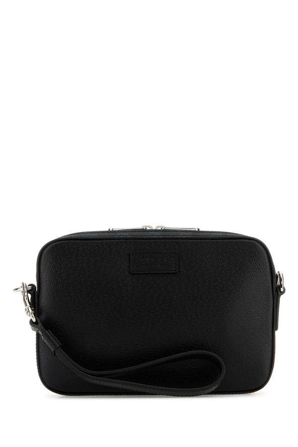 Gucci Bags Exterior: 100% Leather; Lining: 100% Fabric; Finishing: Silver metal clutch in black