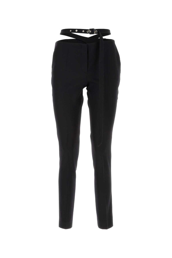 The Attico 68% Rayon 27% Nylon 5% Elastane trousers in black