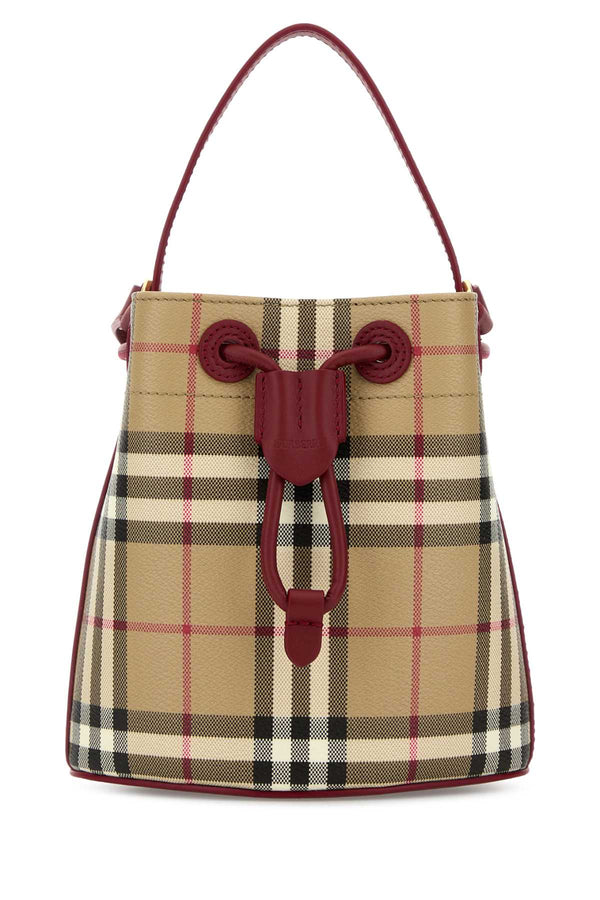 Burberry 55% polyurethane bucket bag in red