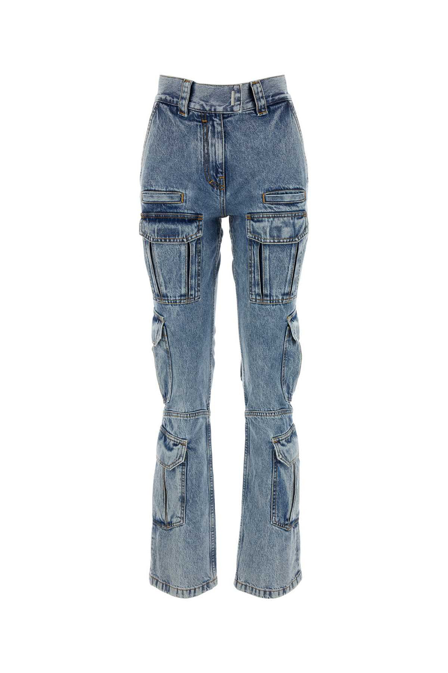 Givenchy 100% Cotton cargo pants in blue