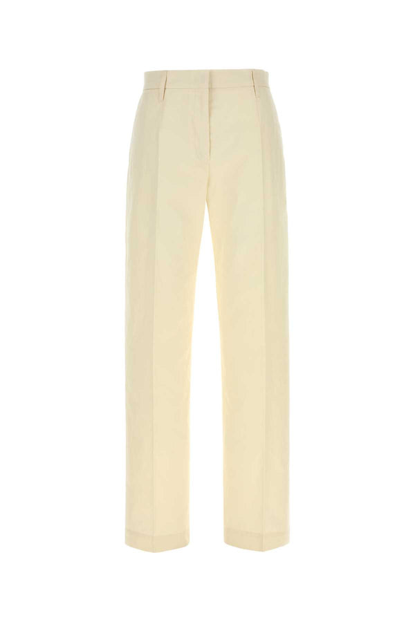 Jil Sander 100% Cotton trousers in beige