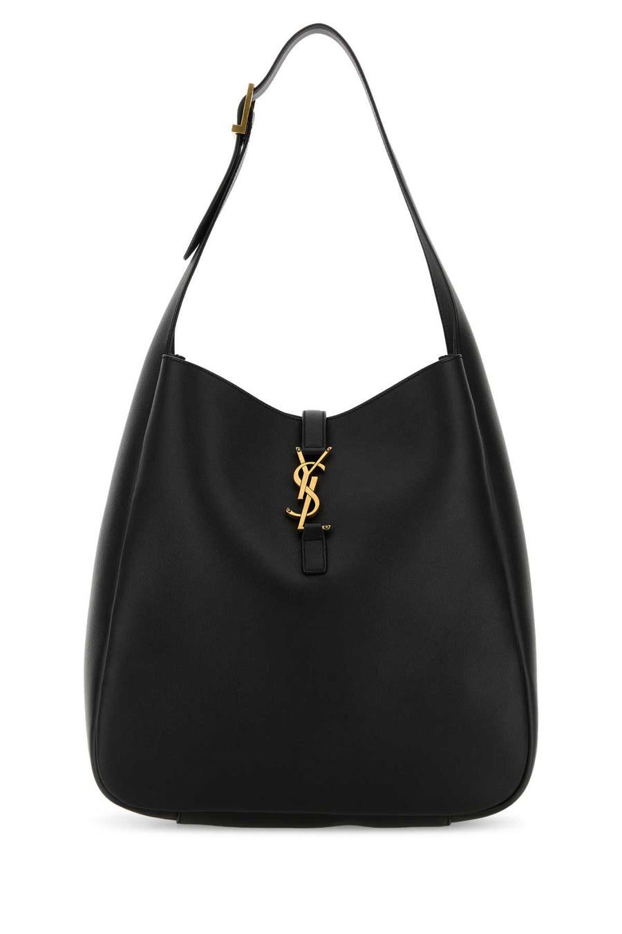 Saint Laurent Exterior: 100% Calf Lining: 100% Suede Finishing: Antiqued golden metal shoulder bag in black