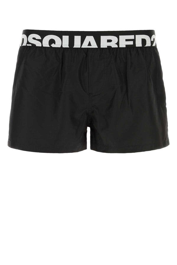 Dsquared2 Exterior: 100% Polyester; Lining: 100% Fabric swimming shorts in black