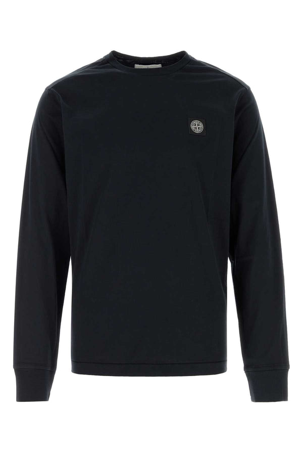 Midnight Blue Cotton T-Shirt Exterior