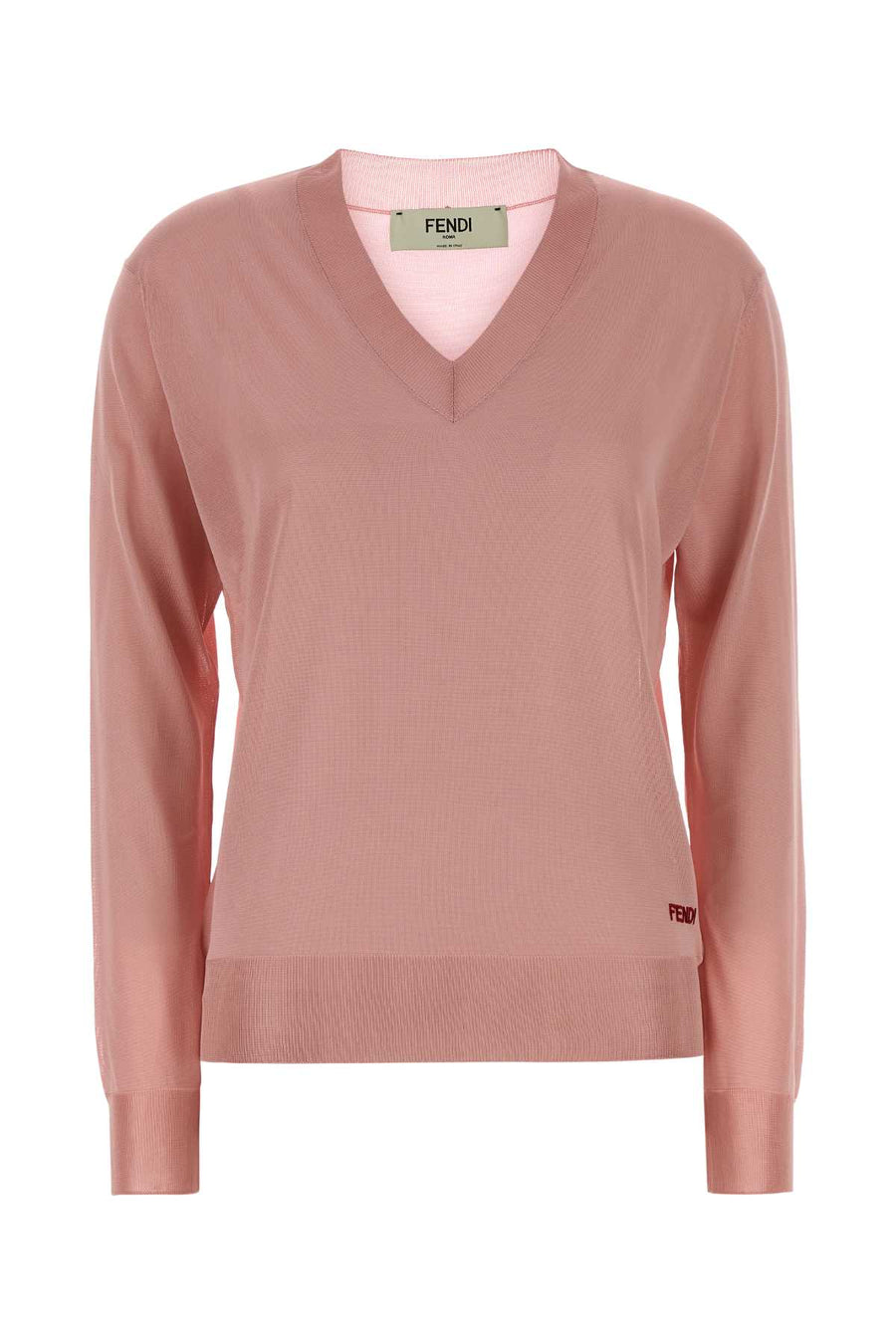 Fendi Shiny 99% Viscose sweater in pink