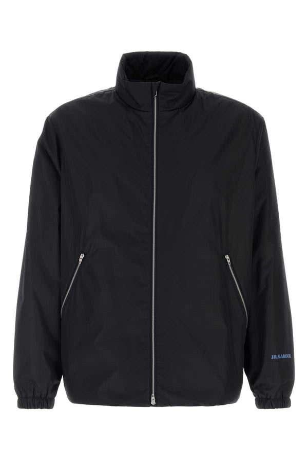Jil Sander Logo Exterior: 100% Polyester; Lining: 100% Nylon jacket in black
