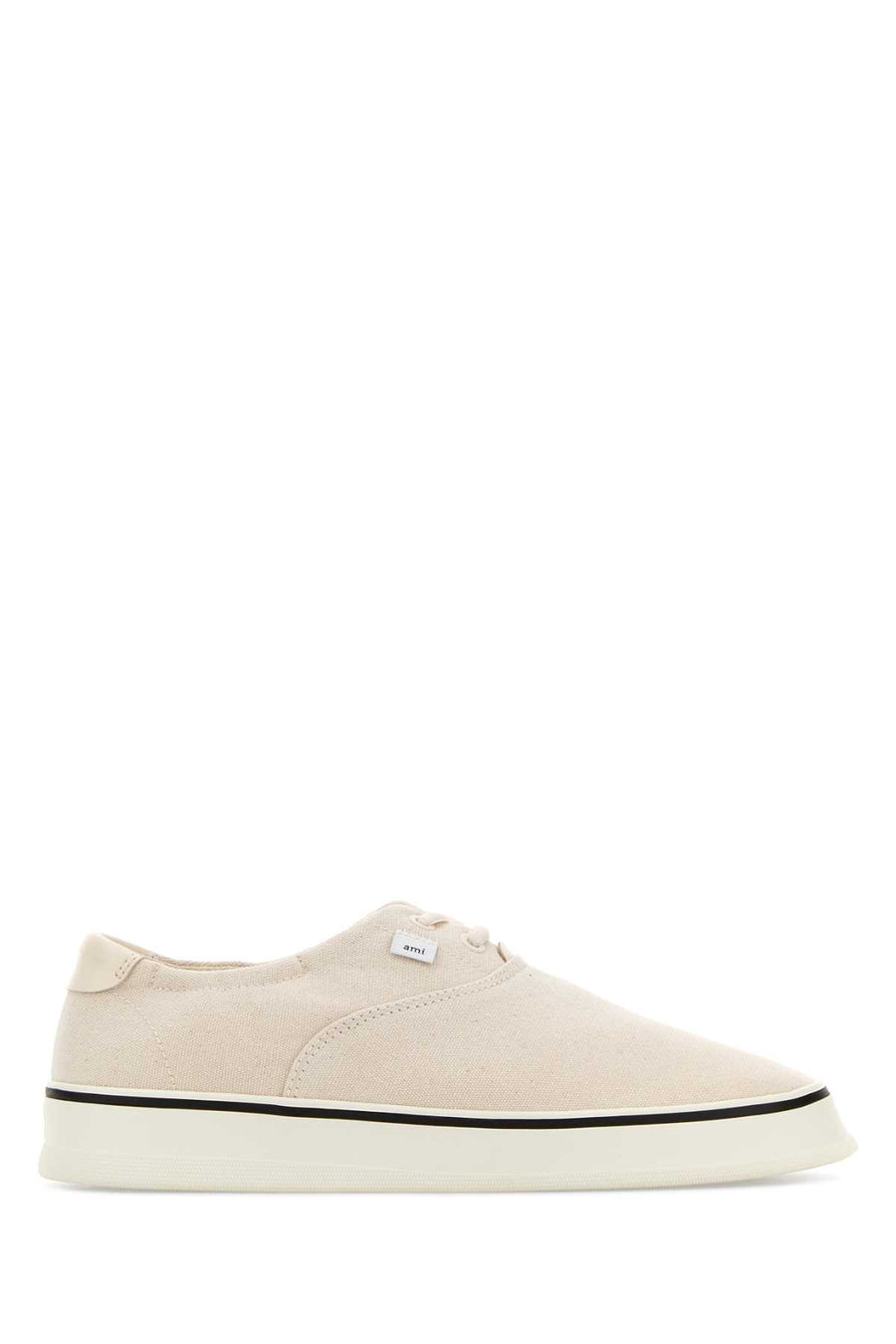 AMI Paris Sneakers Exterior: 100% Fabric; Interior: 100% Leather 100% Fabric; Sole: Rubber sneaker in beige