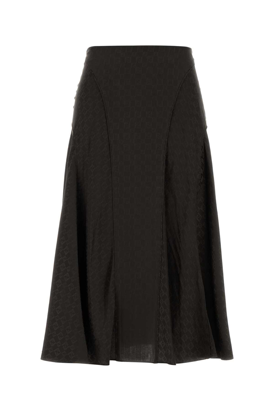 Fendi Chess 100% Silk skirt in brown