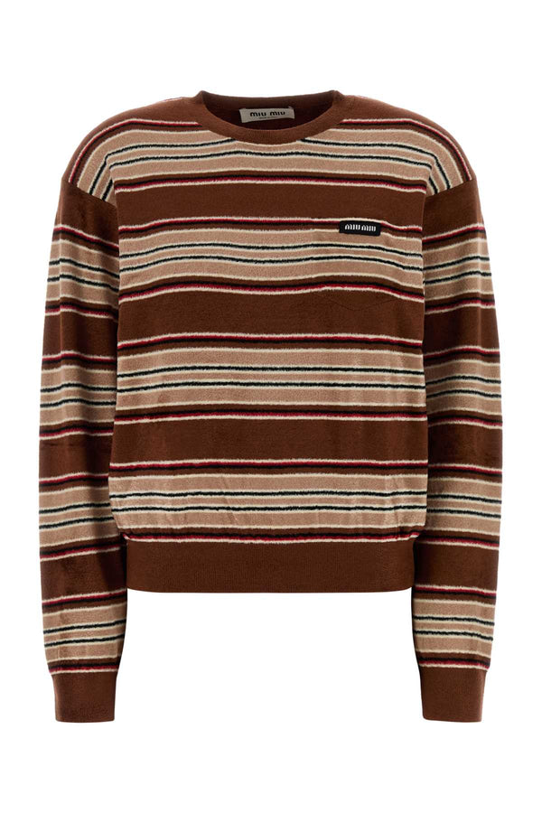 Miu Miu 63% Viscose sweater in brown