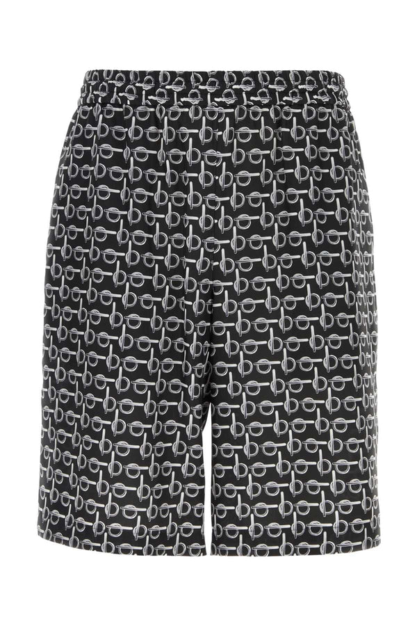 Burberry 100% Silk bermuda shorts in black