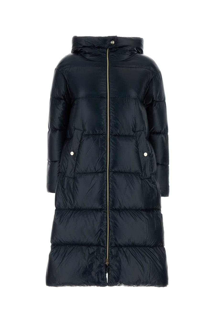Navy Blue Nylon Down Jacket Blu Piumini