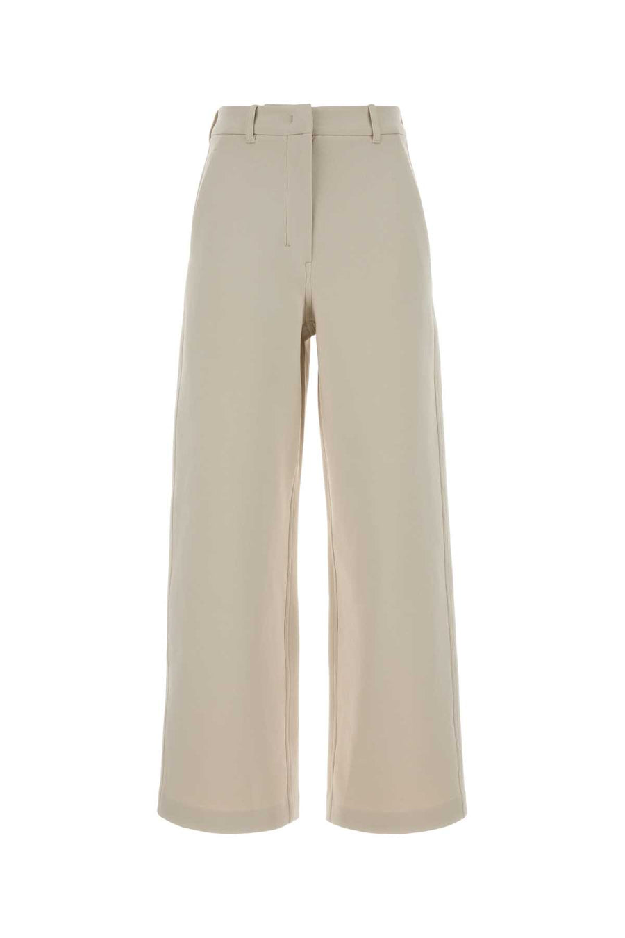 S Maxmara 78% Cotton trousers in beige