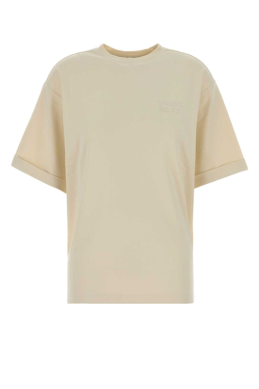 Woolrich Interlock 100% Cotton t-shirt in beige