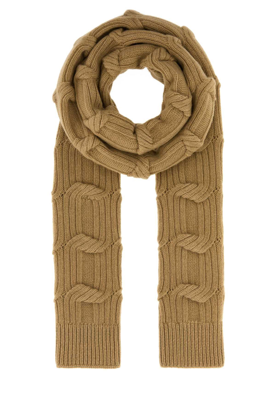 Stella McCartney Thinner 100% Wool scarf in camel