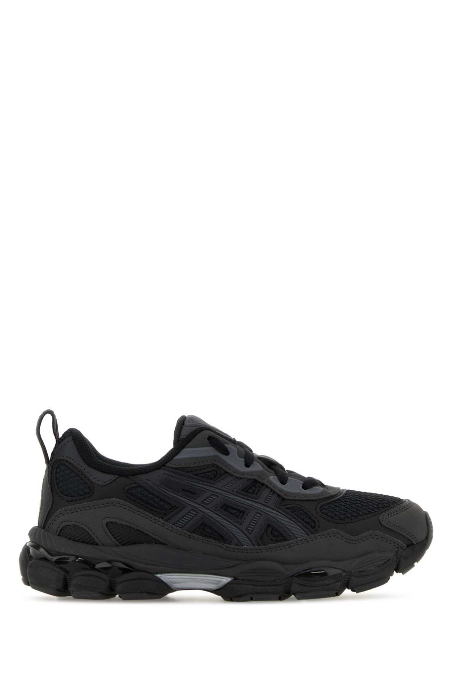 Asics Exterior: 100% Fabric; Interior: 100% Fabric; Sole: Rubber sneaker in black