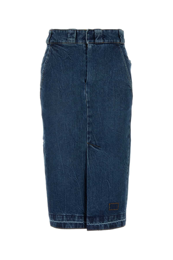 Maison Margiela 100% Cotton skirt in blue