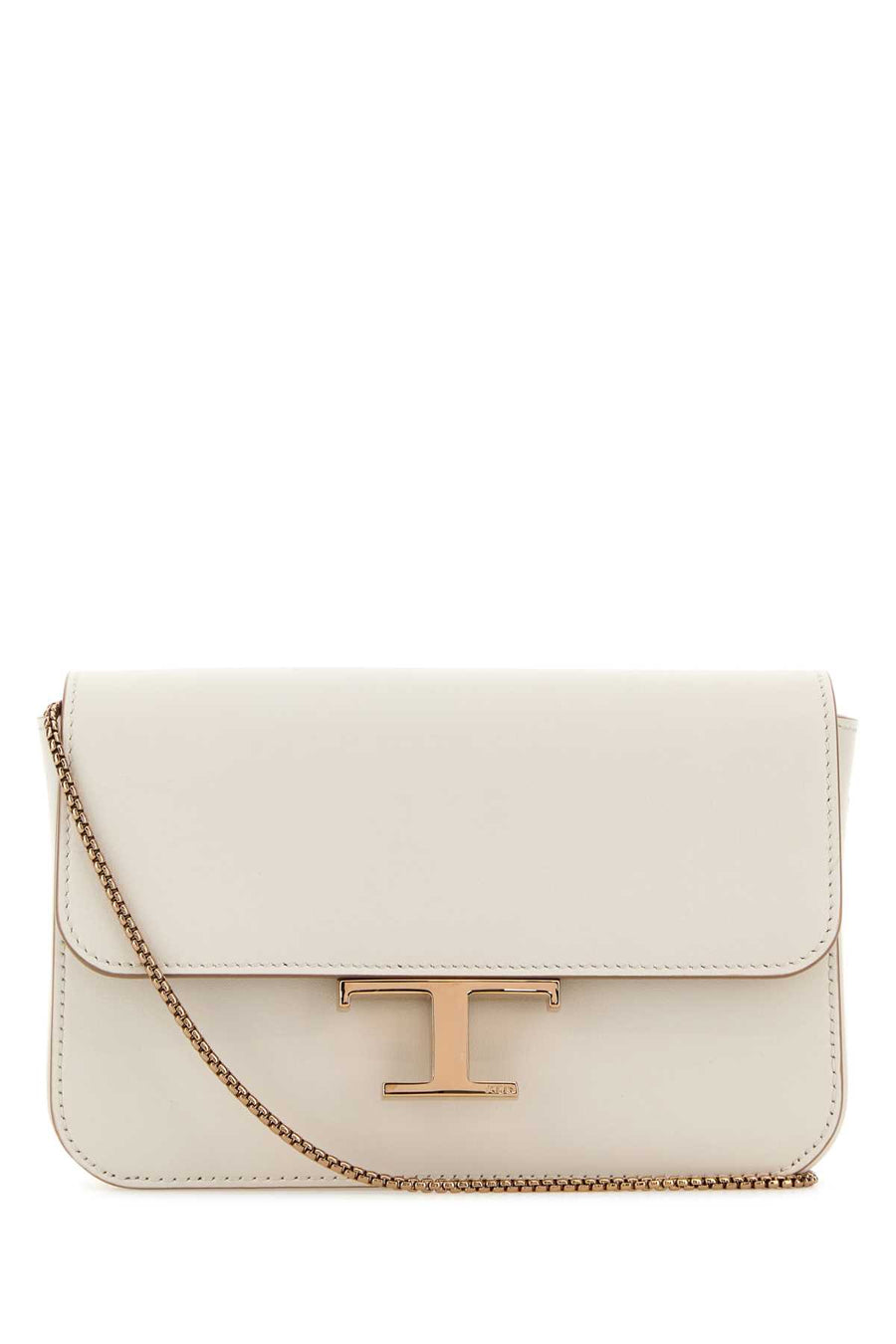 Tod's Tracollina Exterior: 100% Leather; Lining: 100% Fabric; Finishing: Platinum crossbody bag in white
