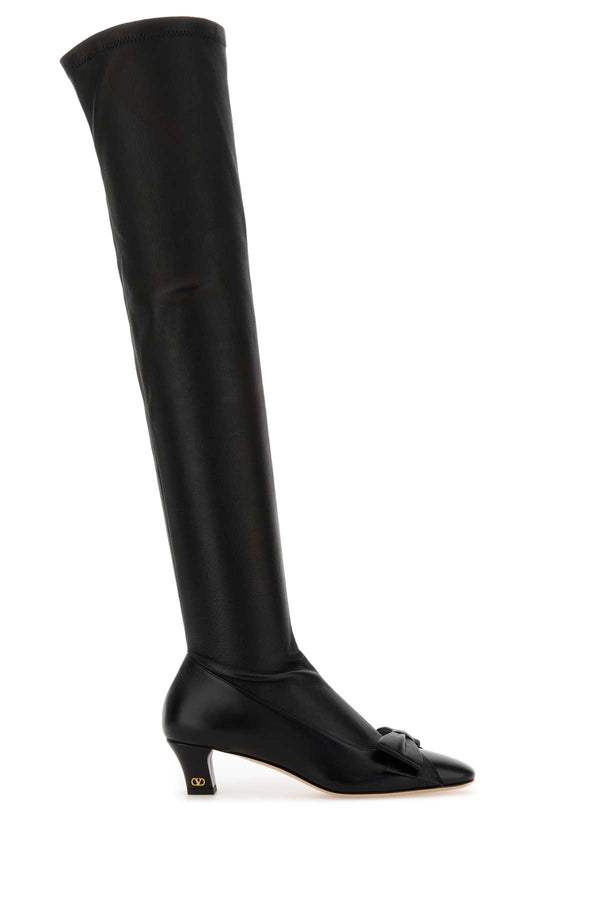 Valentino Garavani Knee Exterior: 100% Leather boot in black