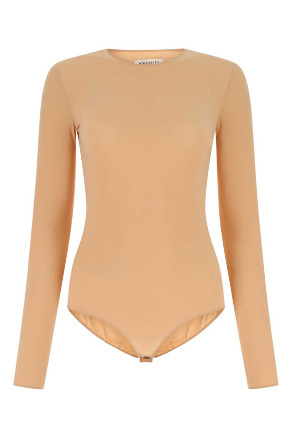 Maison Margiela 73% Nylon bodysuit in beige