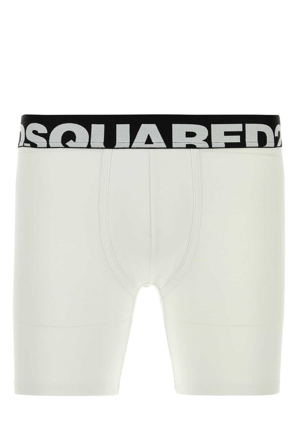 Dsquared2 94% Cotton 6% Elastane boxer shorts in white