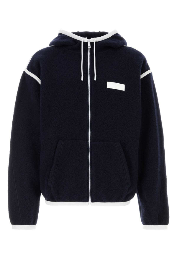 Dark Blue Wool Jacket Navy Exterior: Giubbini