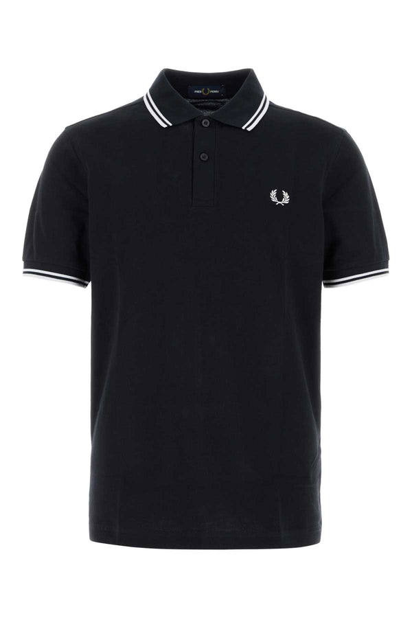 Fred Perry Twin 100% Cotton polo shirt in navy