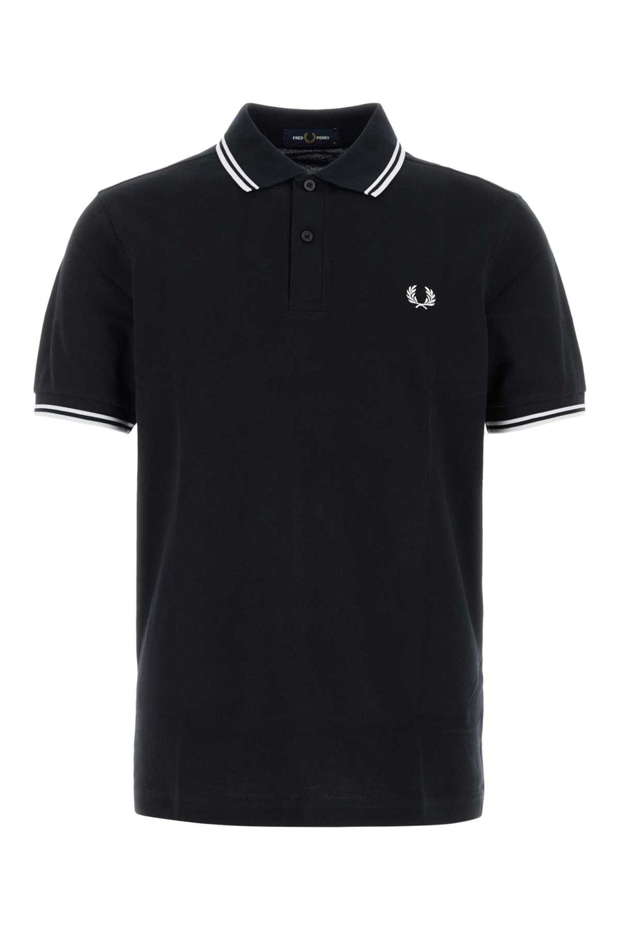 Fred Perry Twin 100% Cotton polo shirt in navy
