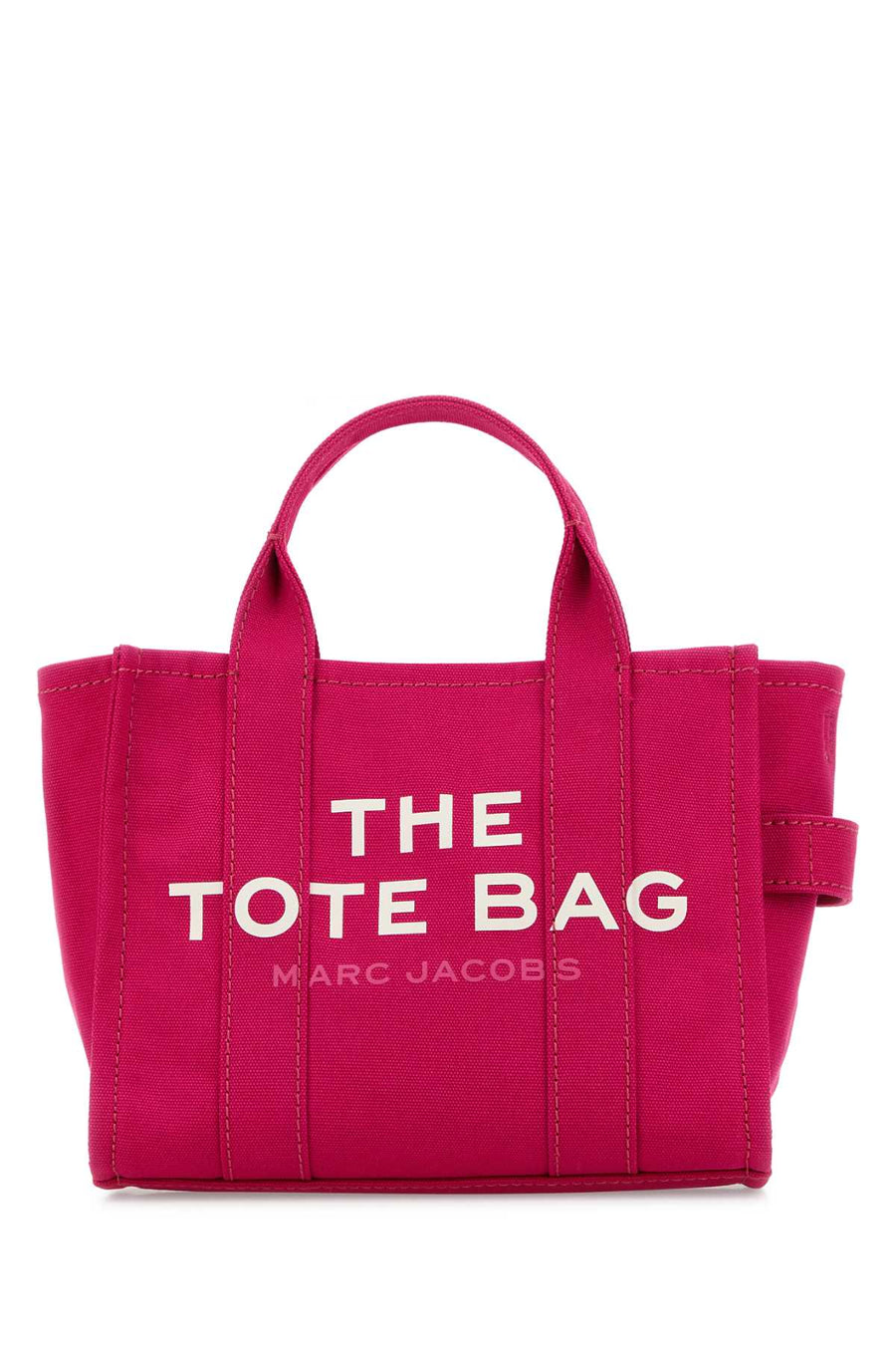 Marc Jacobs Mano 100% Cotton; Silver metal finishing tote bag in pink