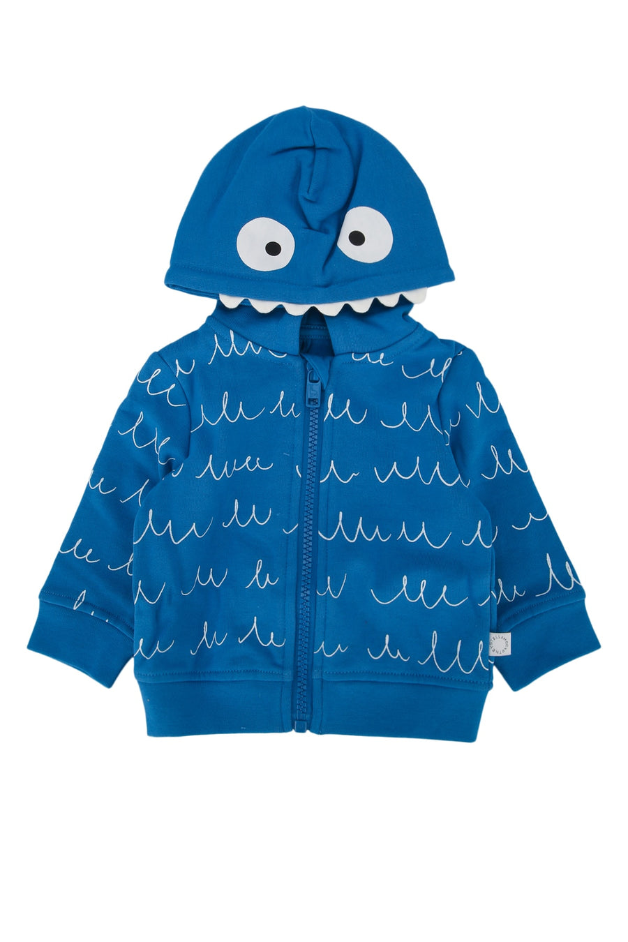 Stella Mccartney Kids Cardigan 100% Cotton hoodie in blue