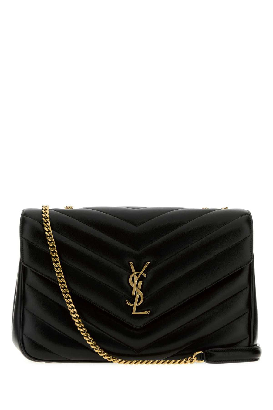 Saint Laurent Loulou Exterior: 100% Lamb shoulder bag in black