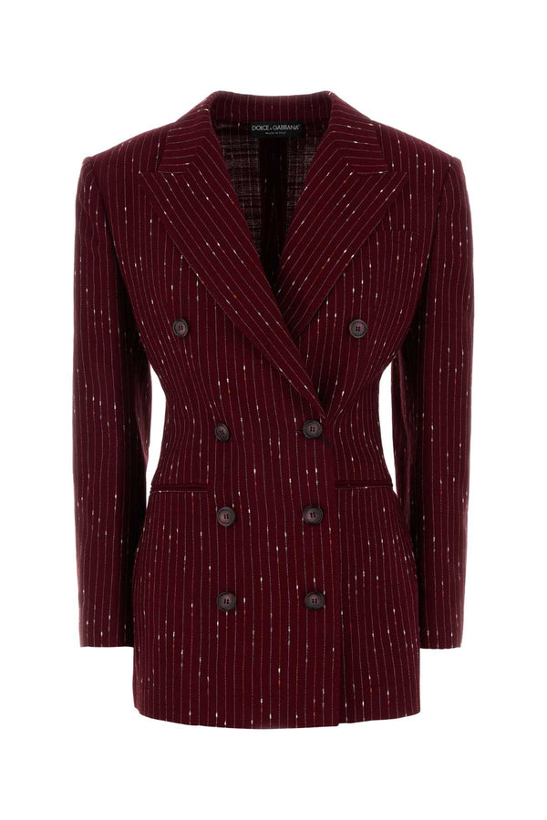 Dolce & Gabbana 97% Viscose blazer in burgundy